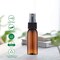 12 Pack 1 oz Amber Mini Spray Bottles, 30ml Fine Mist Travel Atomizer Empty Refillable Plastic Spray Bottles with Protective Caps for Perfume, Cologne, Alcohol, Water, Samples & Travel Use